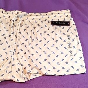 0715. NWTs ~ Ambrielle Sleepwear ~ XL ~ Blue & Pink Elephants 100% Cotton ~